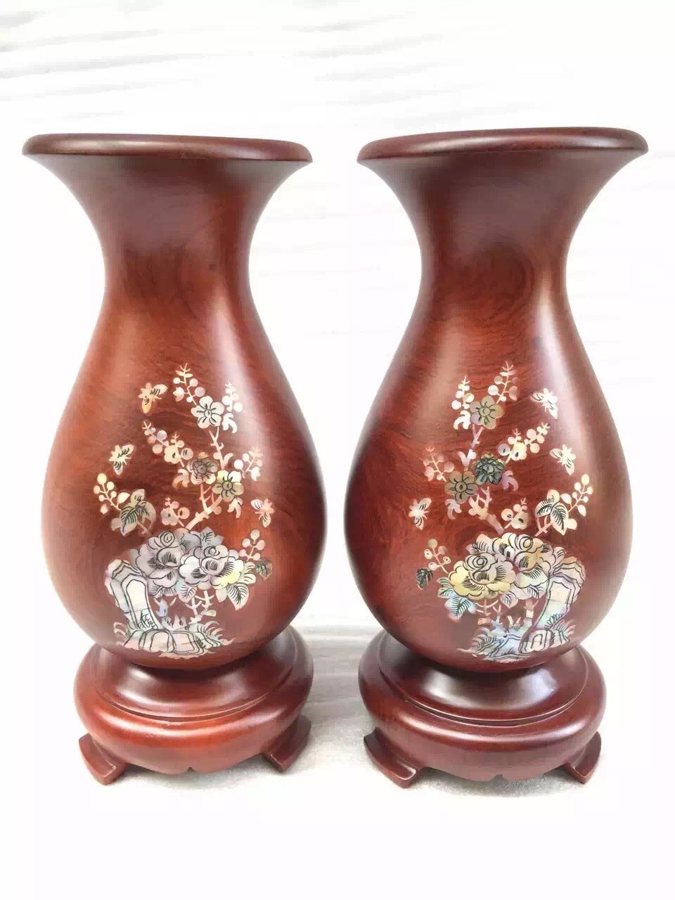 木质花纹图案花瓶摆件型 木雕雕刻工艺品 木制工艺摆件